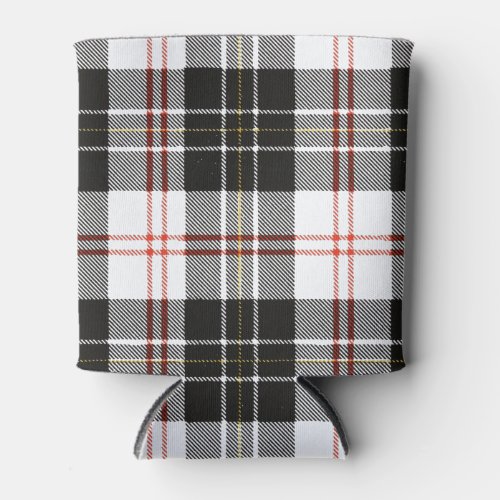 Plaid Pattern Red Can Cooler