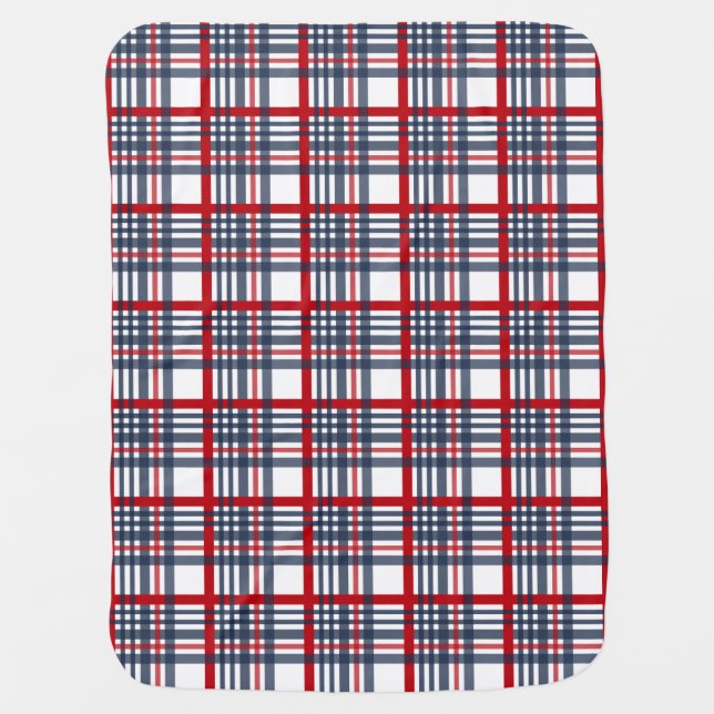 Plaid pattern stroller blanket (Front)