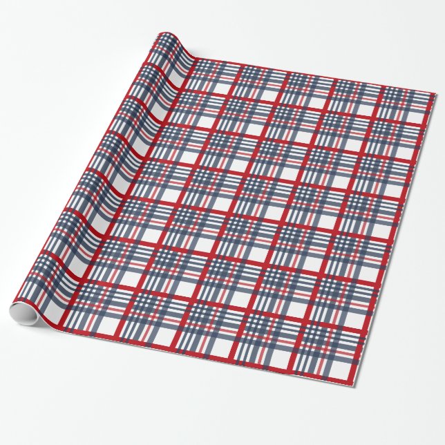 Plaid pattern wrapping paper (Unrolled)