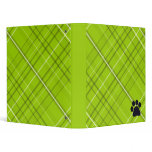 Plaid Paw Print Binder