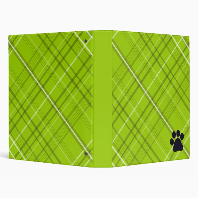 Plaid Paw Print Binder (Background)