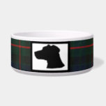 Plaid Pedigree Pet Dish<br><div class="desc">This plaid pet dish features a traditional plaid background and can be customized as a gift for the holidays..</div>