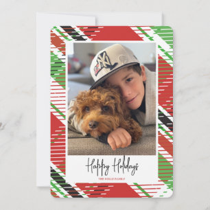 Plaid Photo Holiday Card