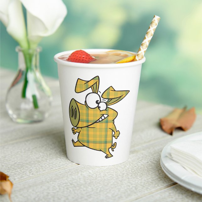 Plaid Pig Paper Cups (Creator Uploaded)