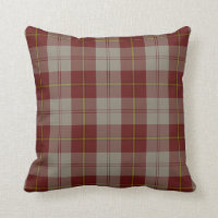 Plaid Pillow Cunningham Burgundy Dancers Tartan