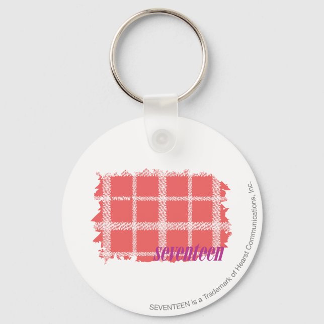 Plaid Pink 2 Keychain (Front)