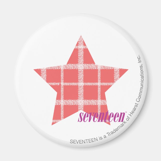 Plaid Pink 3 Magnet (Front)