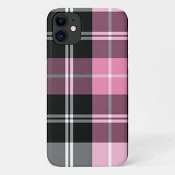 Plaid Pink Iphone 11 Case by robby1982 at Zazzle