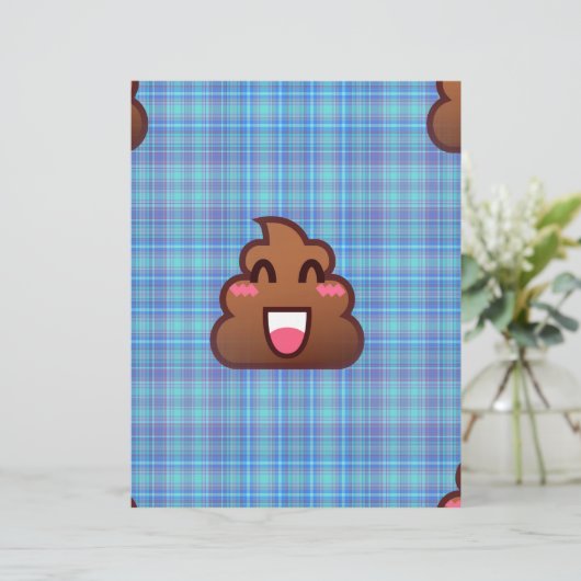 plaid poop emoji (Standing Front)
