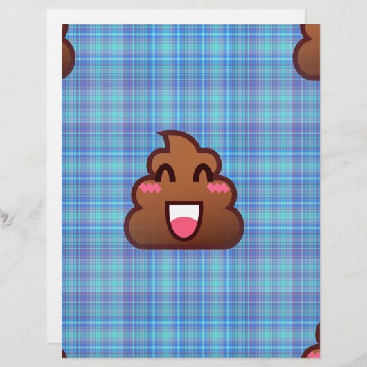 plaid poop emoji (Front/Back)