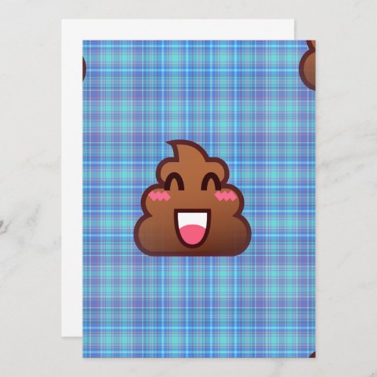 plaid poop emoji (Front/Back)