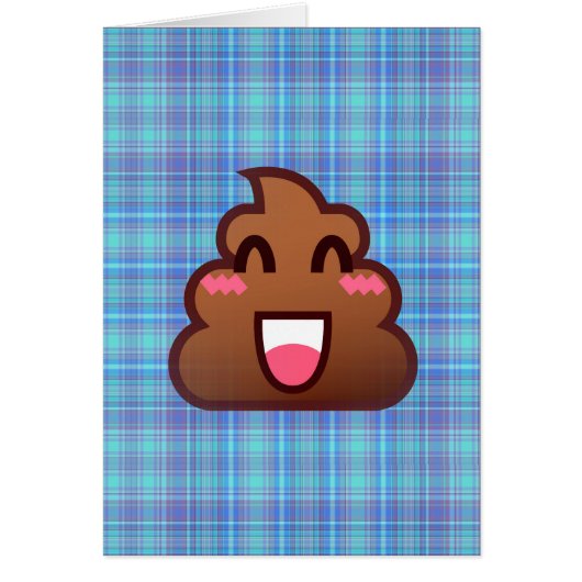 plaid poop emoji cards (Front)