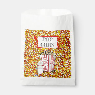 Plaid Popcorn Kernals Retro Paper Bag