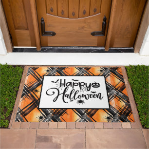 Plaid & Potion – A Halloween Welcome Doormat