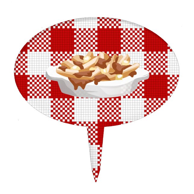 plaid poutine cake topper (Front)