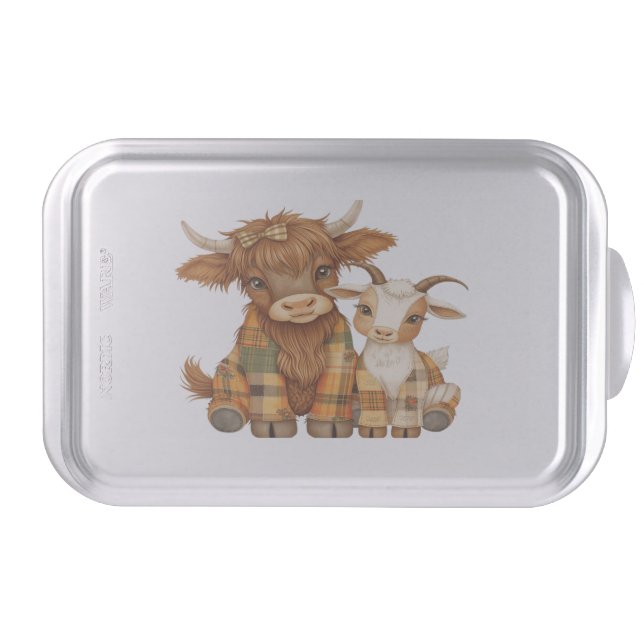 Plaid & Precious Pals Cake Pan (Front)