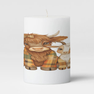 Plaid & Precious Pals Pillar Candle