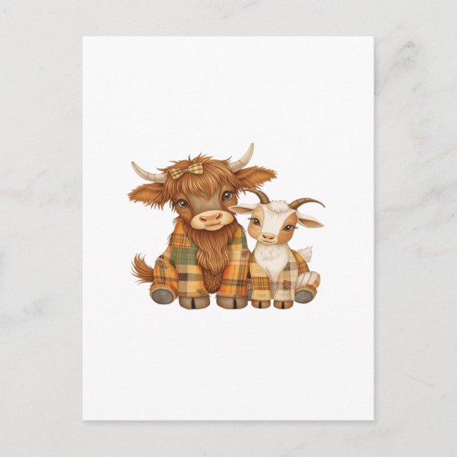 Plaid & Precious Pals Postcard (Front)