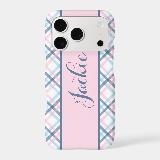 Plaid Print  Iphone Case (Back)