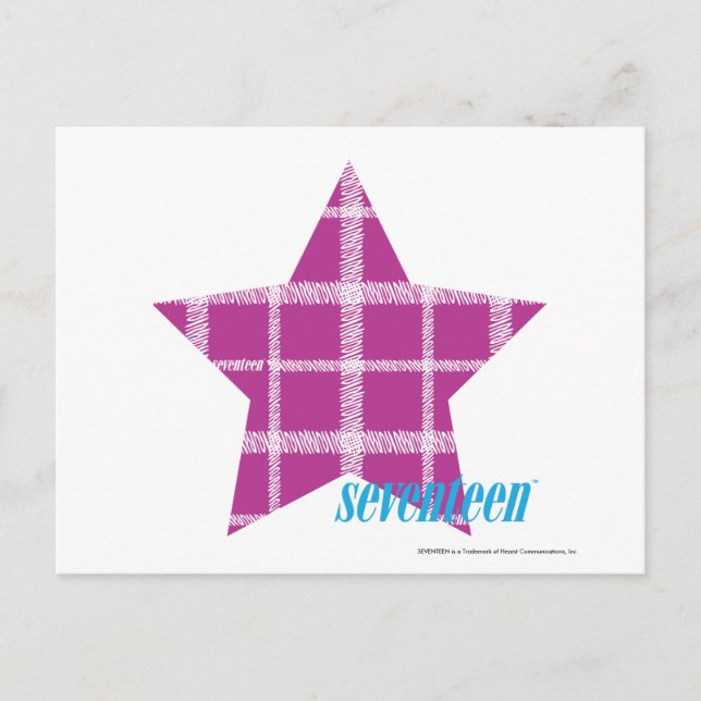 Plaid Purple 3 Postcard (Front)