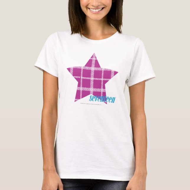 Plaid Purple 3 T-Shirt (Front)
