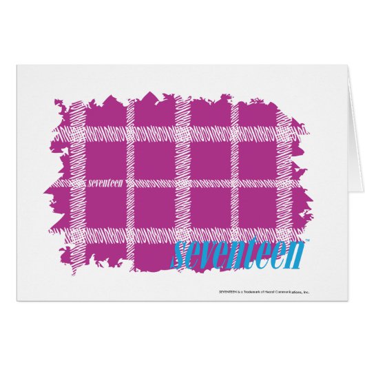 Plaid Purple 4 Cards (Front Horizontal)