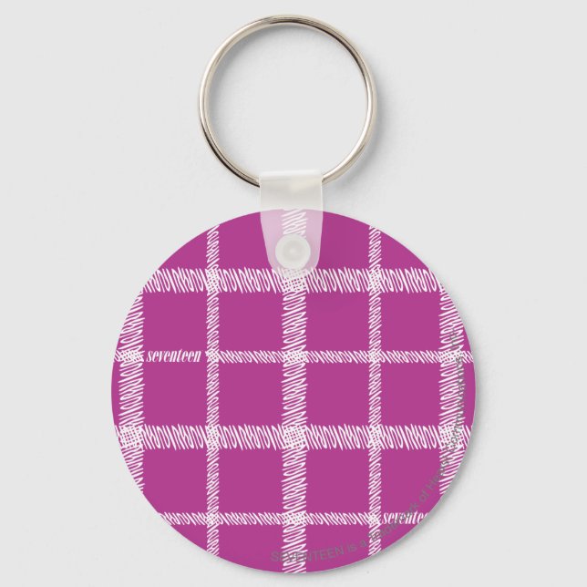 Plaid Purple Keychain (Front)