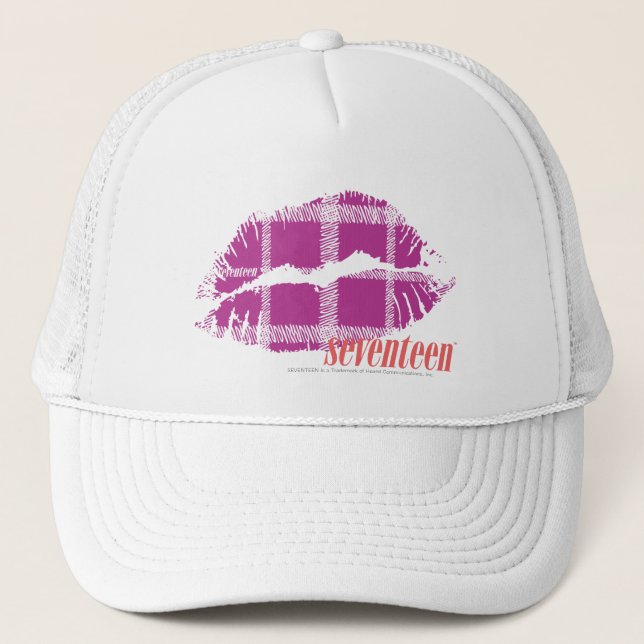 Plaid Purple Trucker Hat (Front)