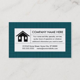 plaid real estate business card