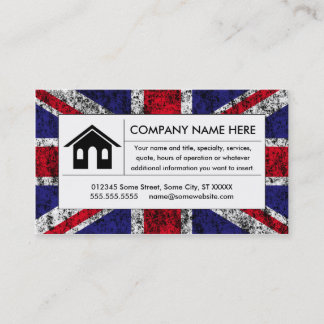 plaid real estate business card