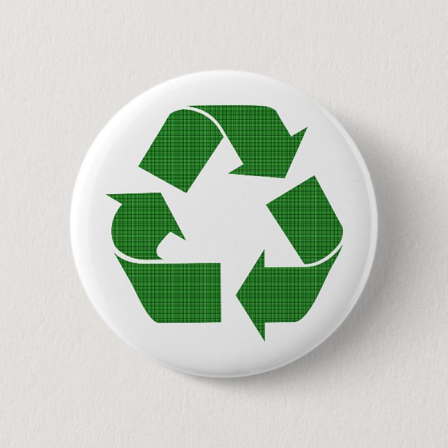 plaid recycle button (Front)