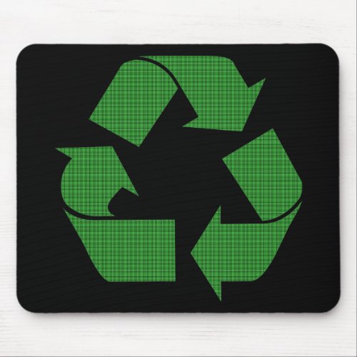 plaid recycle mouse pad