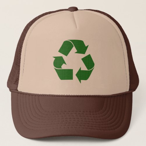 plaid recycle trucker hat