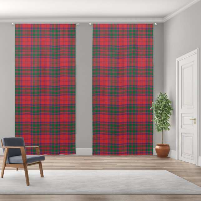 Plaid Red and Green Rustic Tartan Blackout Curtains (Wide)
