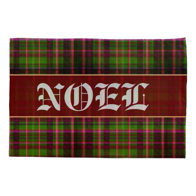 Plaid Red and Green Tarten Christmas Pillow Case (Back)