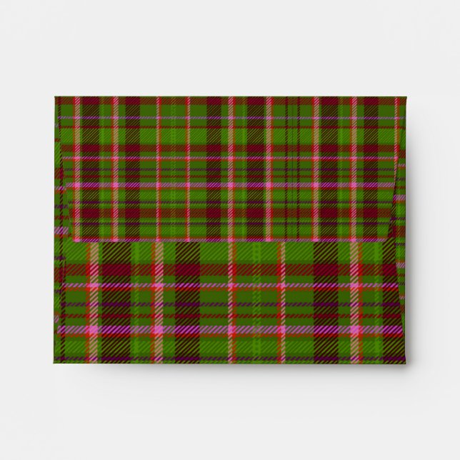 Plaid Red and Green Tarten Envelope (Back (Top Flap))
