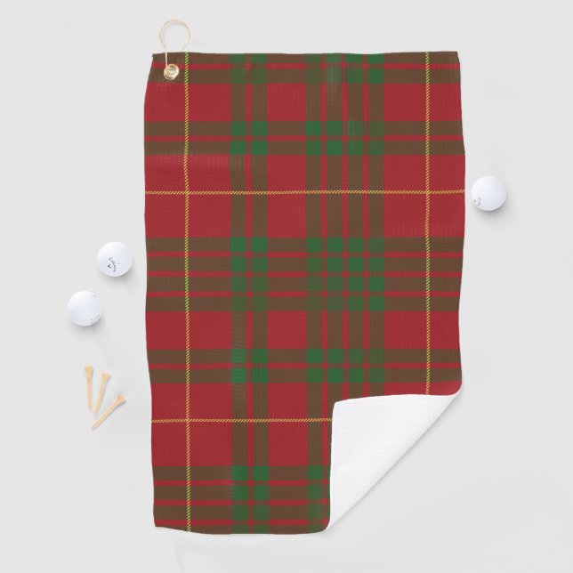 Plaid Red Elegant Classic Tartan Golf Towel (InSitu)