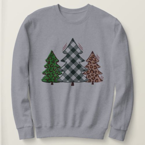  Plaid Red Green Christmas Trees Hoodie_Design Sweatshirt