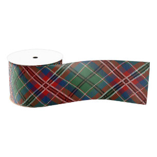 Plaid Red Green MacCulloch Tartan Grosgrain Ribbon