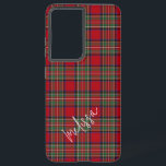 Plaid Red Green Script Stewart Tartan Samsung Galaxy S21 Ultra Case<br><div class="desc">Introducing our exquisite Christmas Tartan Red and Green Plaid phone case! Add a touch of timeless elegance and festive spirit to your gifts with this beautifully designed phone case. The traditional colors evoke the warmth and joy of the holiday season,  creating a delightful presentation of your precious possessions.</div>