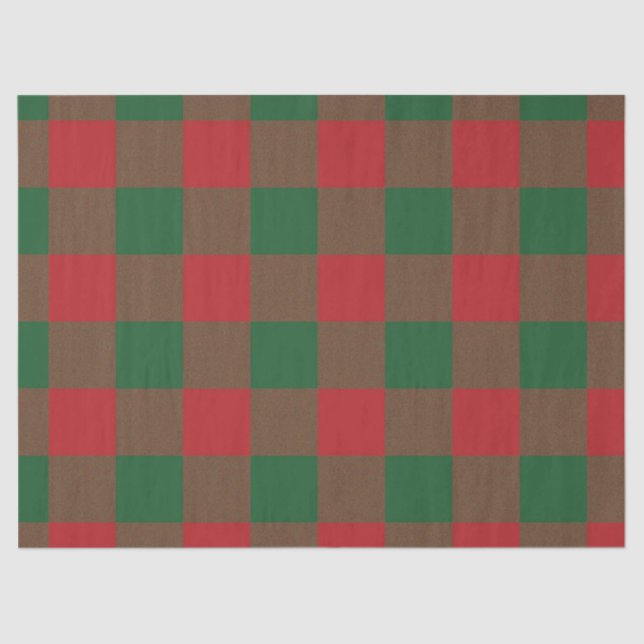 Plaid Red Green Tissue Paper (Front)