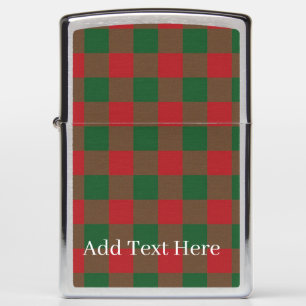Plaid Red & Green Zippo Lighter