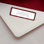 Plaid Red Rustic Christmas Tartan Return Address Label<br><div class="desc">Wrap your holiday gifts in festive style with our Christmas Tartan Red and Green Plaid return address label. This classic and timeless design brings a touch of warmth and tradition to your invitations. The vibrant red and green tartan pattern evokes the cozy spirit of the season, making it ideal for...</div>