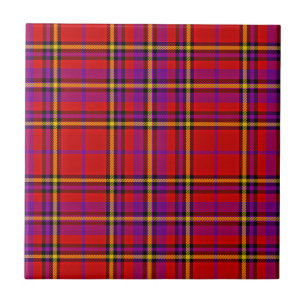 Plaid Red Tartan Swahili Checkered Pattern-54813 Ceramic Tile