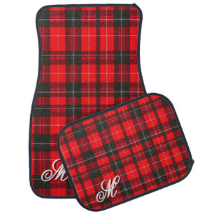 Plaid Red Traditional Tartan Trendy Collection Car Floor Mat