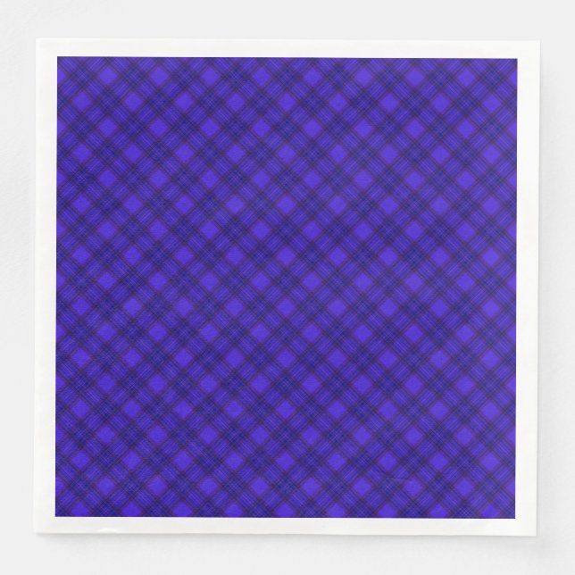 Plaid retro, retro paper dinner napkins (Front)