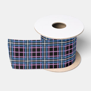 Plaid Ribbon – Blue & Lavender Checkered Accent