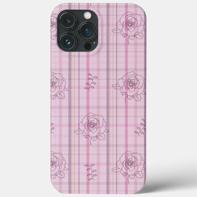 Plaid rose pink  Case-Mate iPhone case (Back)