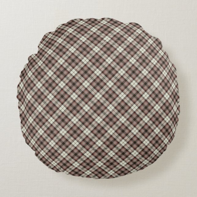 plaid round pillow (Front)
