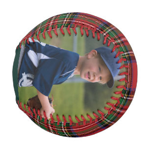 Plaid Rustic 2 Photos Red and Green Stewart Tartan Baseball